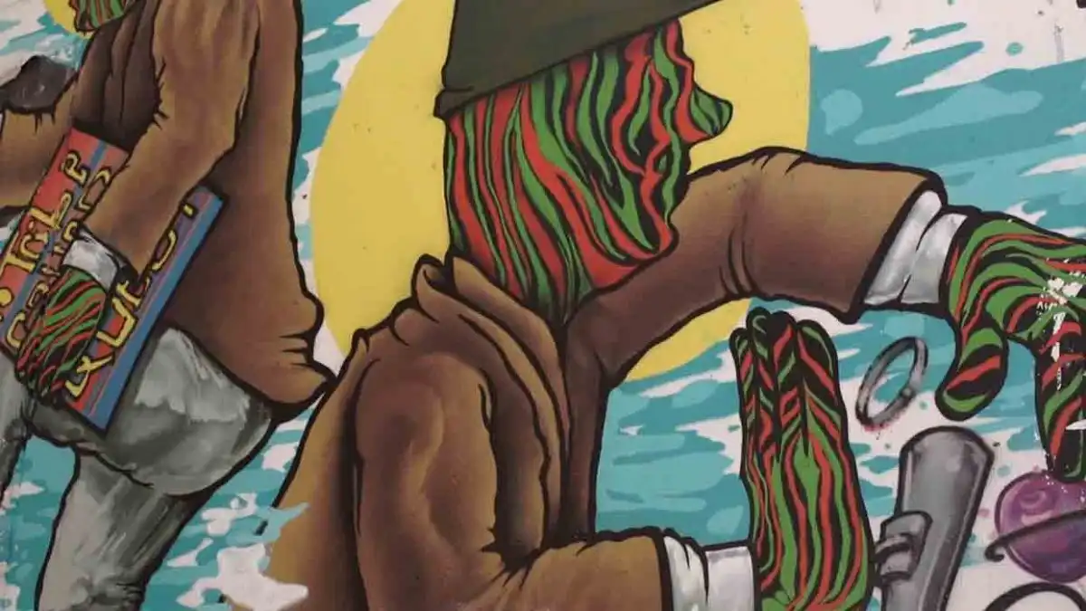 Street art cartoon